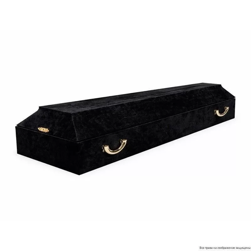 Гроб бархат черный стандарт СП