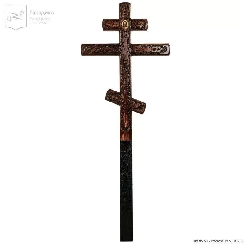 Крест ЭД06 с листьями 170 см