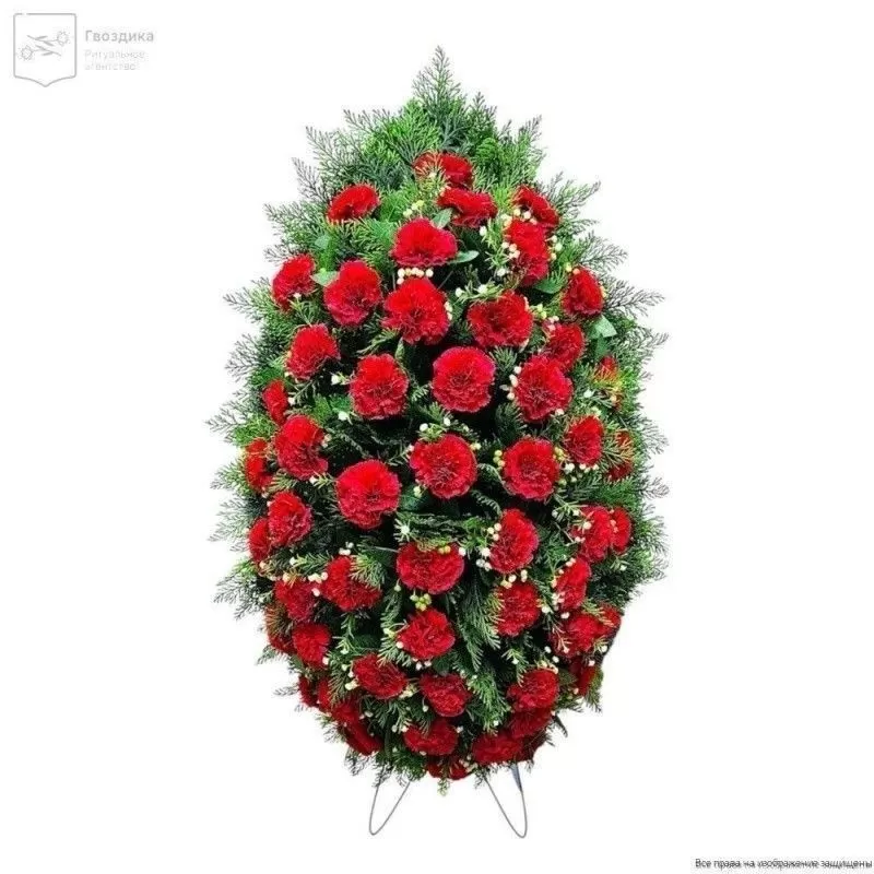Венок большой Р12027 Т красный