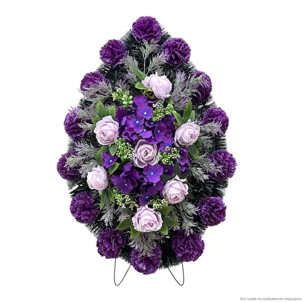 Венок малый Р08544 фиолетовый