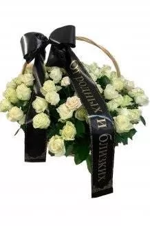 Корзина из живых цветов КЖ01