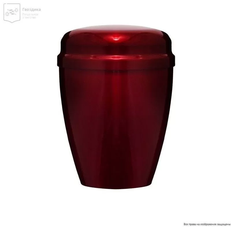 Урна для праха металл лак бордовая