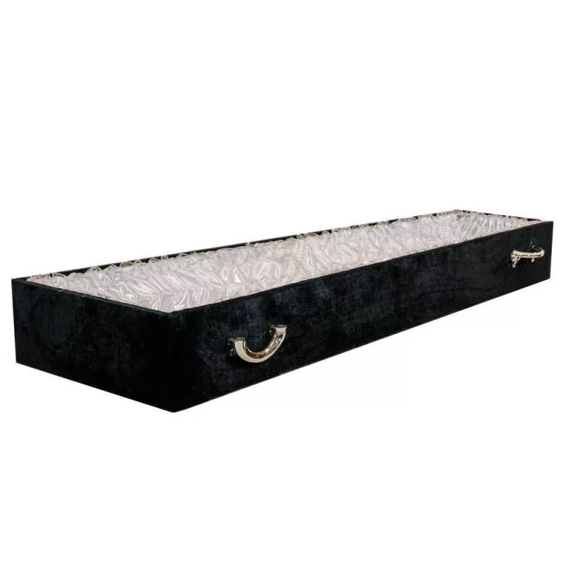 Гроб бархат черный двойной СП