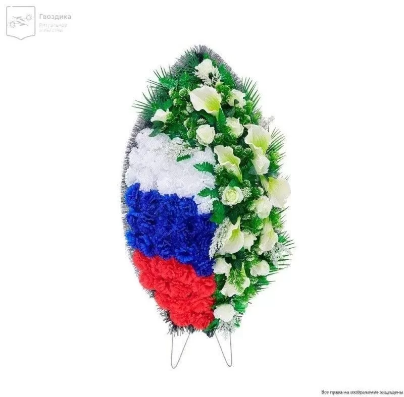Венок большой Р12025В воинский