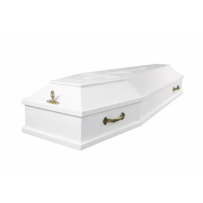 Гроб Новый белый с крестом