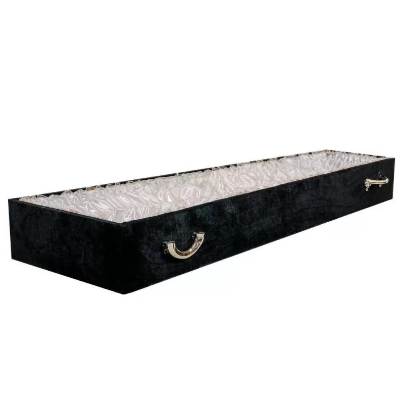 Гроб бархат СП полуторный (черный)