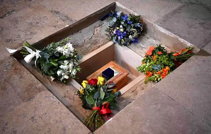 Захоронение урны с прахом