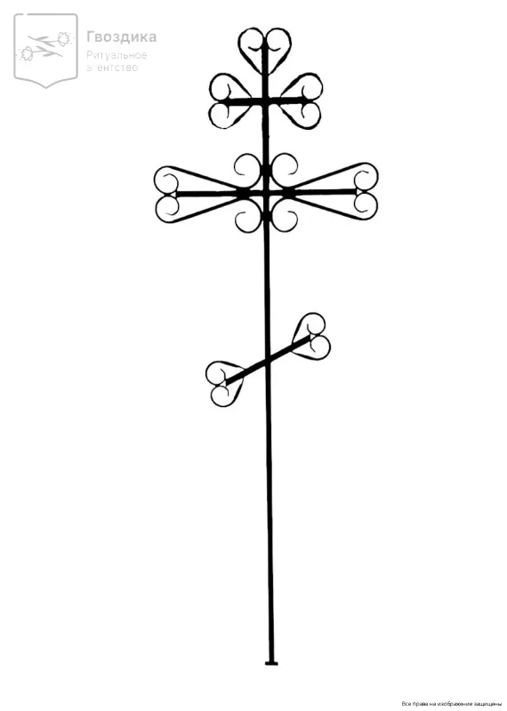 Крест металлический КМ 06