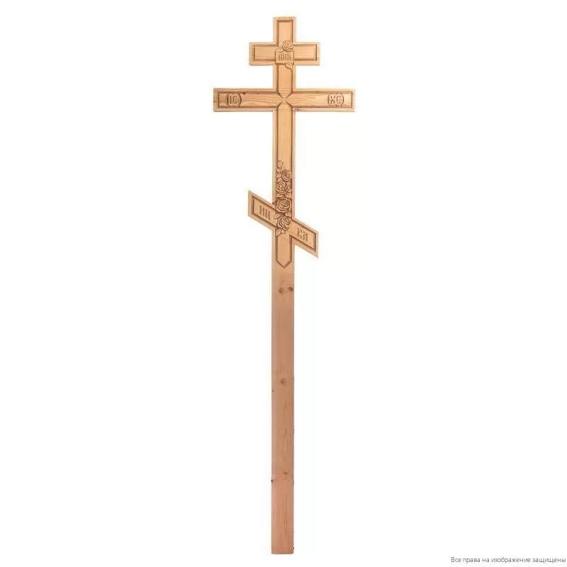 Крест сосна Э29  Розы светлый 230 см