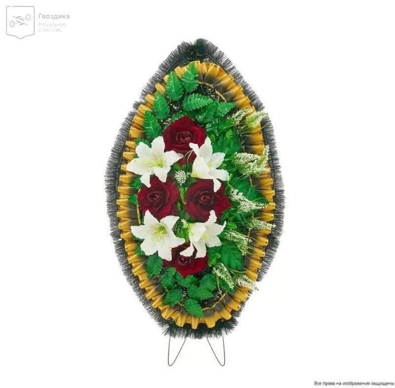 Венок средний Р10505 бордовый