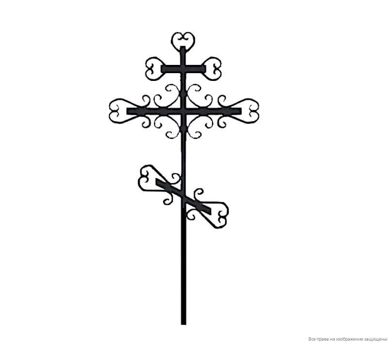Крест Завиток металлический КМ 02