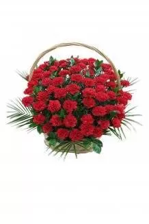 Корзина из живых цветов КЖ04