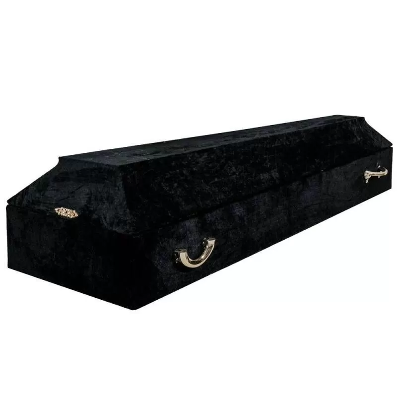 Гроб бархат СП полуторный (черный)
