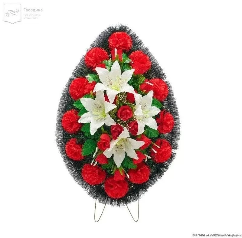 Венок малый Р08518 красный