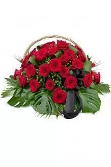 Корзина из живых цветов КЖ05