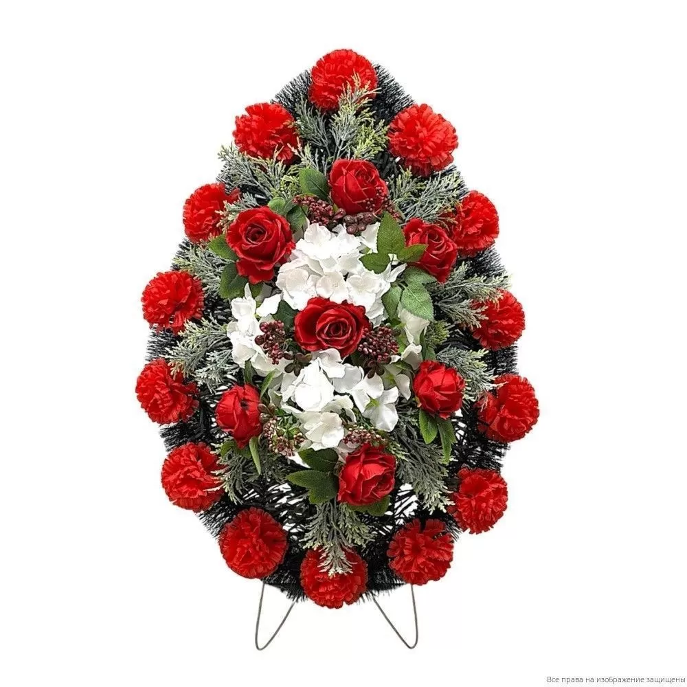 Венок малый Р08544 красный