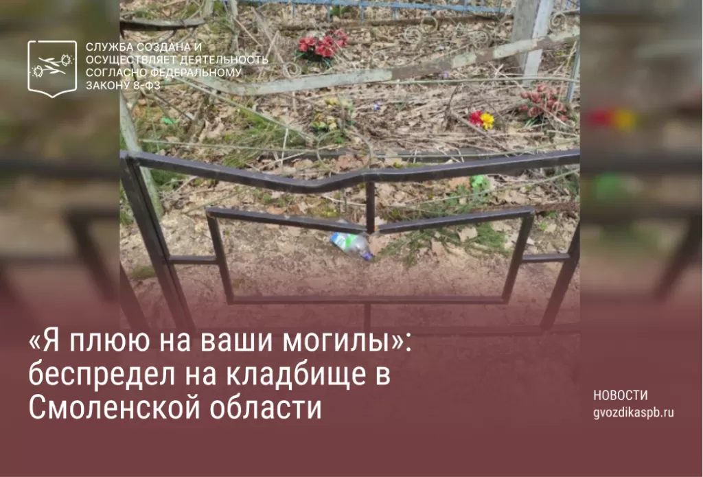 «Я плюю на ваши могилы»: беспредел на кладбище в Смоленской области