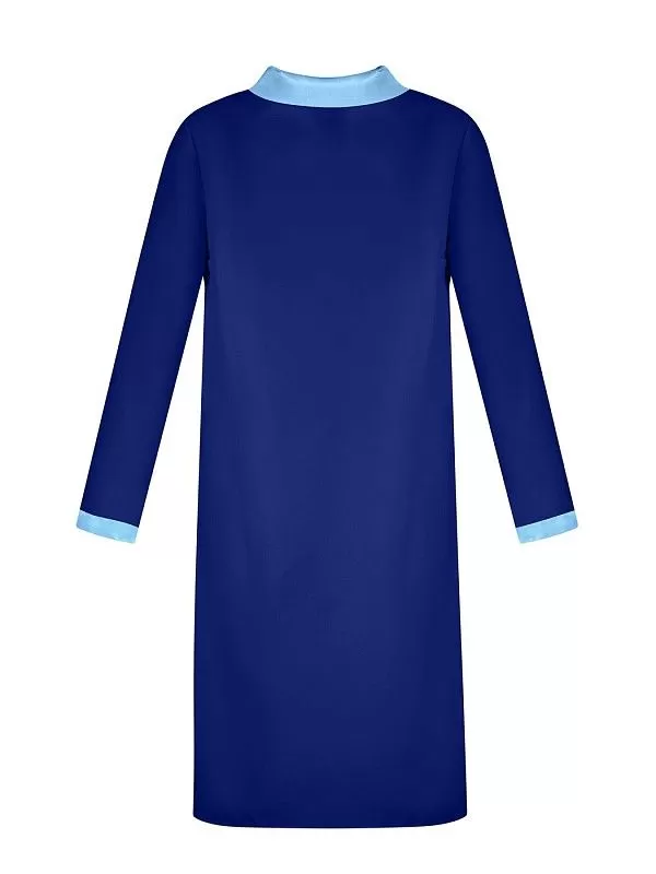 Платье женское с атласным воротом