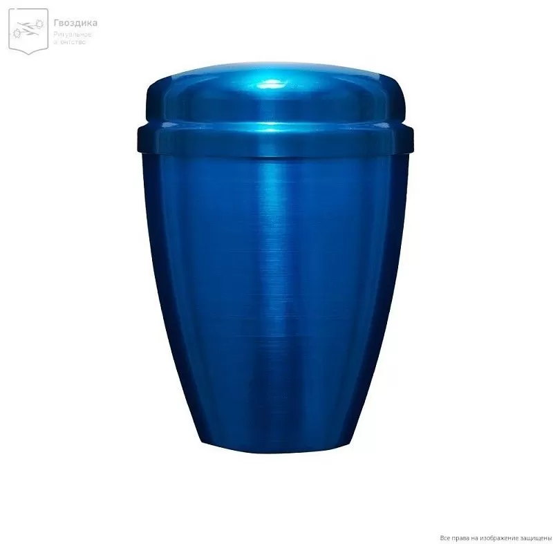 Урна металлическая для праха лак синяя