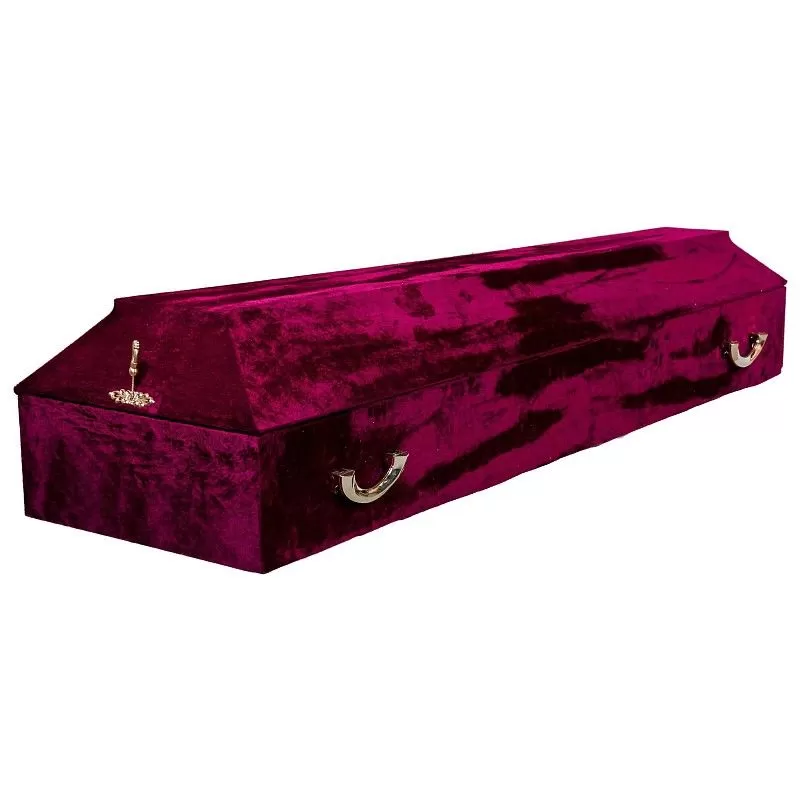 Гроб бархат СП двойной (бордо)