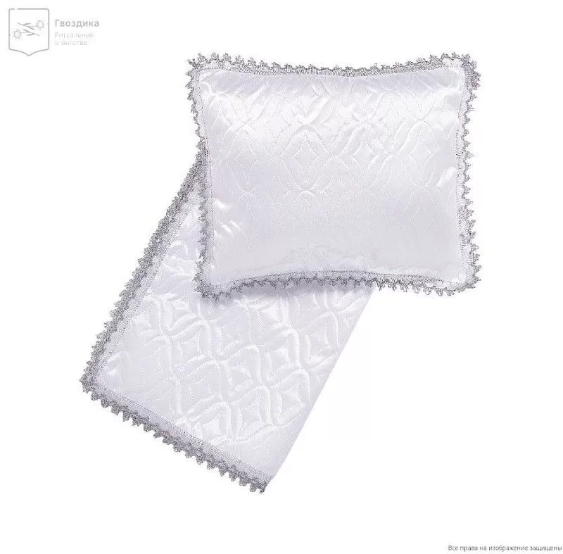 Комплект в гроб Стёганка серебро