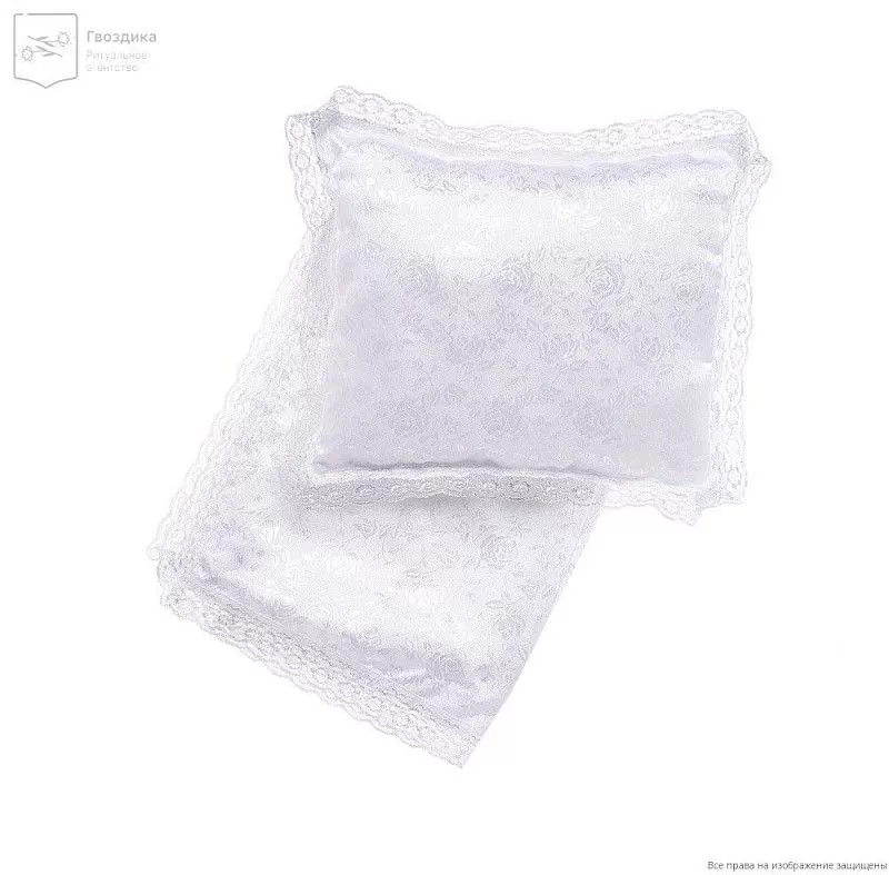 Комплект в гроб детский (Атлас) серебро