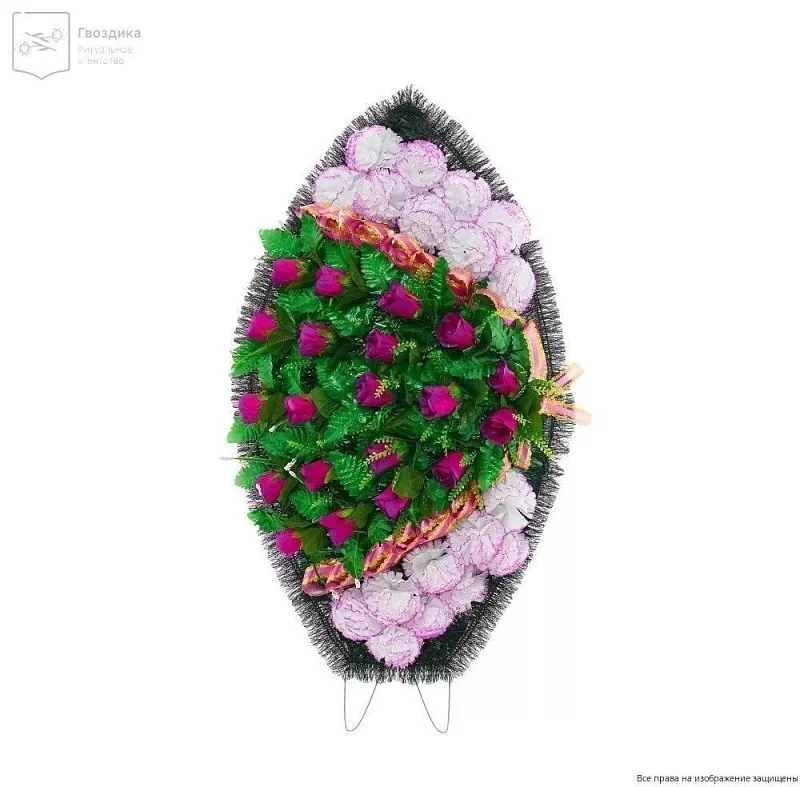 Венок средний угол Р10503Л фиолетовый