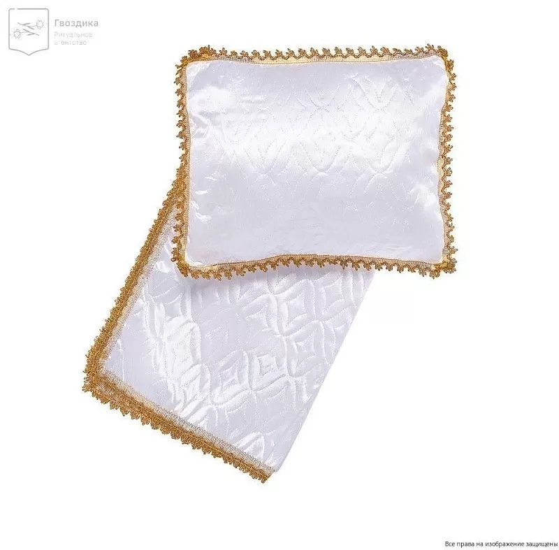 Комплект в гроб тесьма Стёганка золото