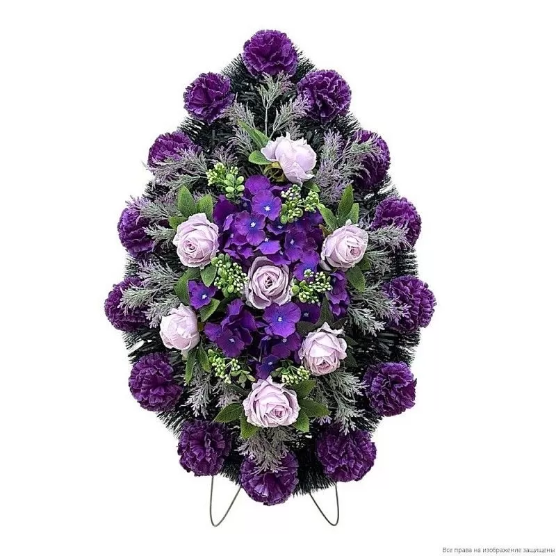Венок малый Р08544 фиолетовый