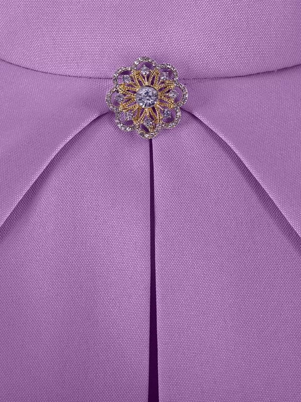 Платье габардин с брошью (цвет в ассортименте)