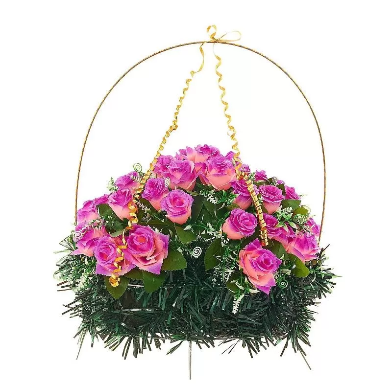 Изделие корзина овальная (розы) РК05505