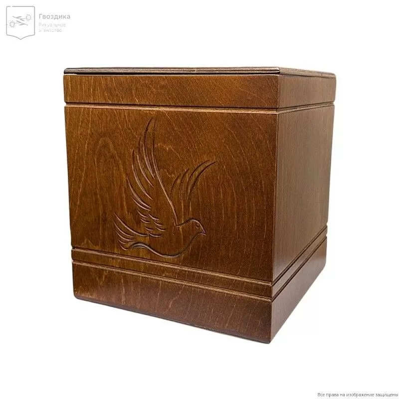 Урна деревянная для праха Астра (птица)