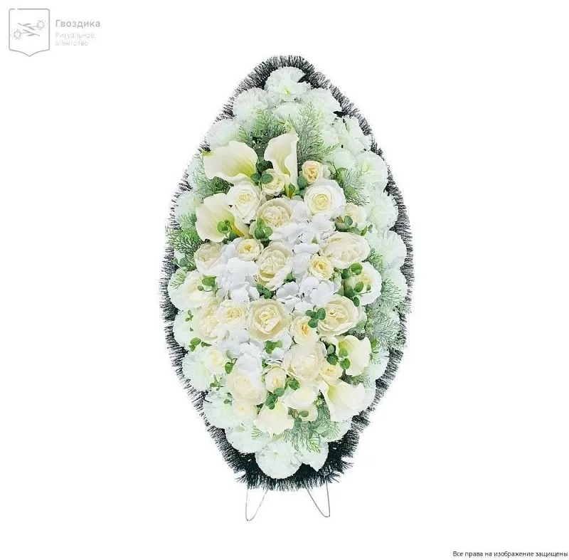 Венок средний Р10533 белый