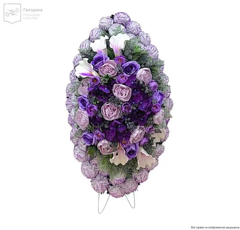 Венок средний Р10533 светло-фиолетовый