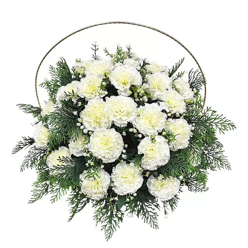 Изделие корзина овальная РК05508 (Гвоздика белая)