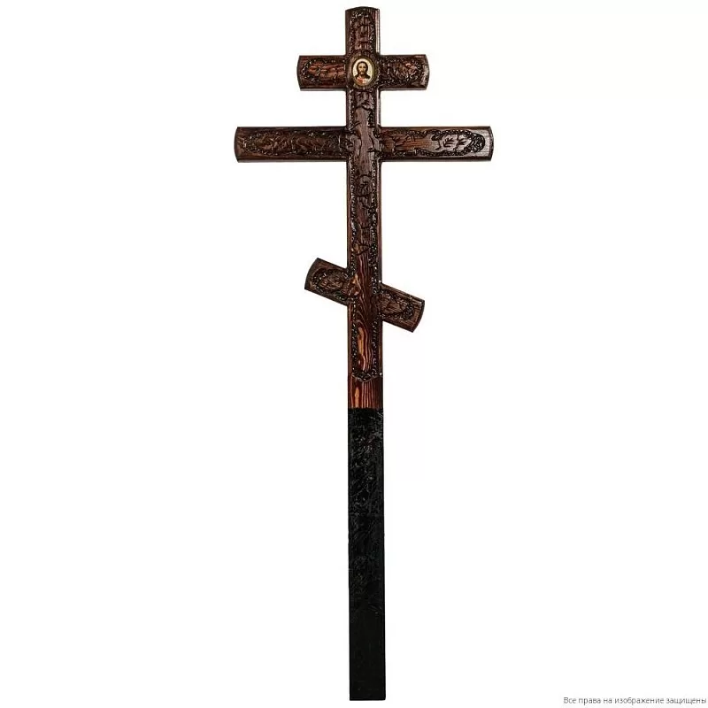 Крест ЭД06 с листьями 170 см