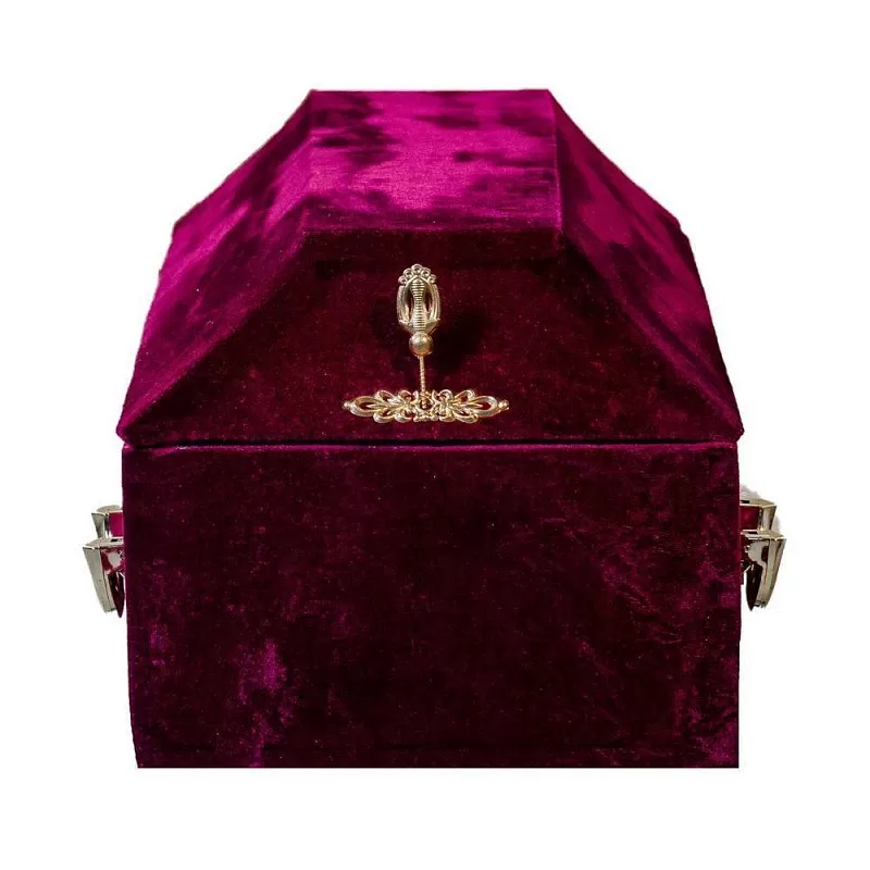 Гроб бархат бордо стандарт СП