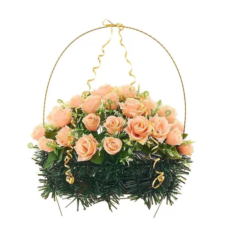 Изделие корзина овальная (розы) РК05505