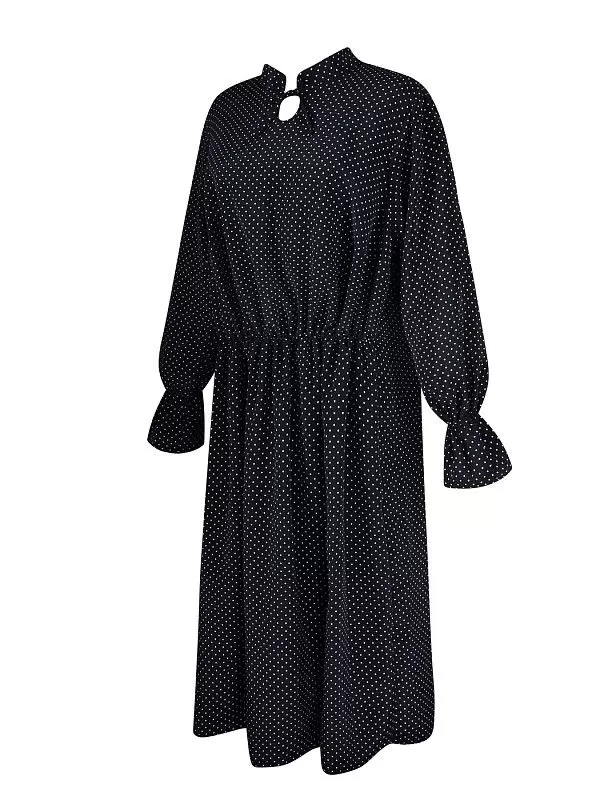 Платье Горошек (ворот стойка)