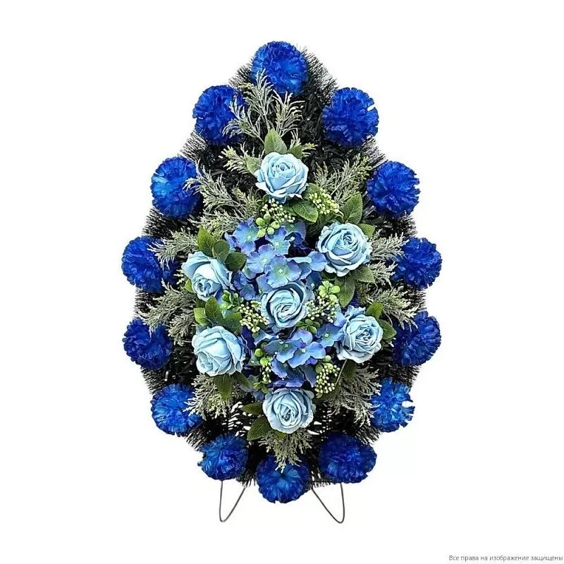 Венок малый Р08544 синий