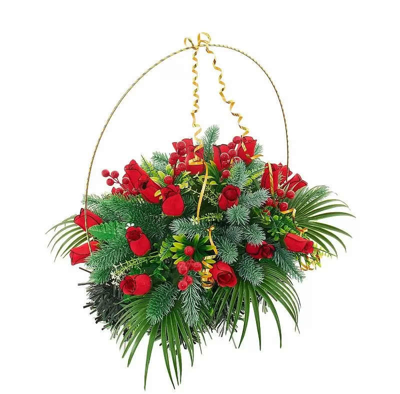 Изделие корзина овальная РК05505Е красный