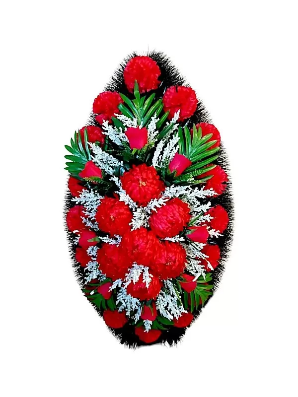 Венок средний Р10529 красный