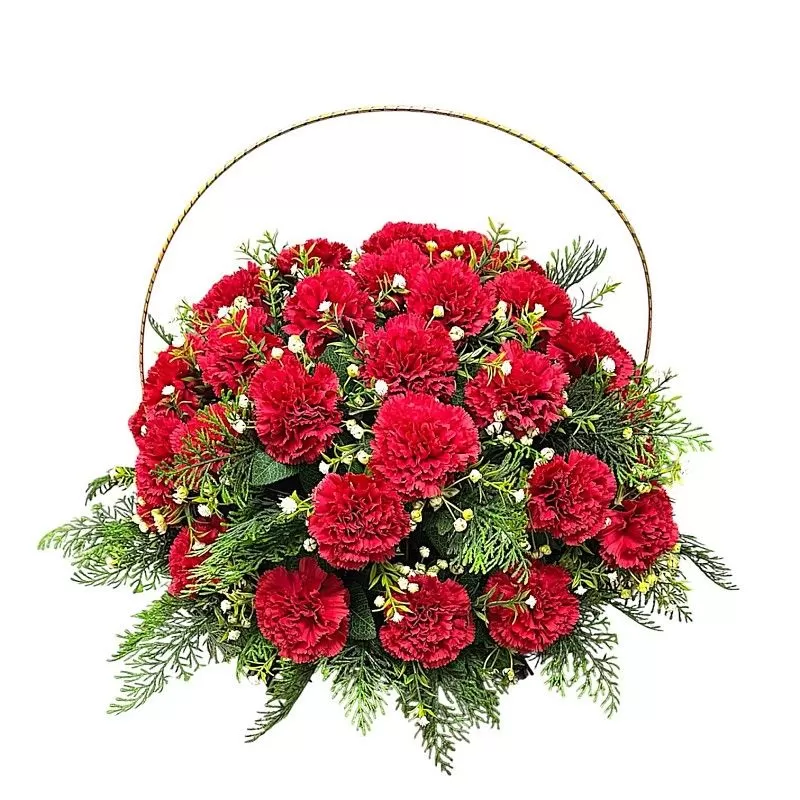 Изделие корзина овальная РК05508 (Гвоздика красная)