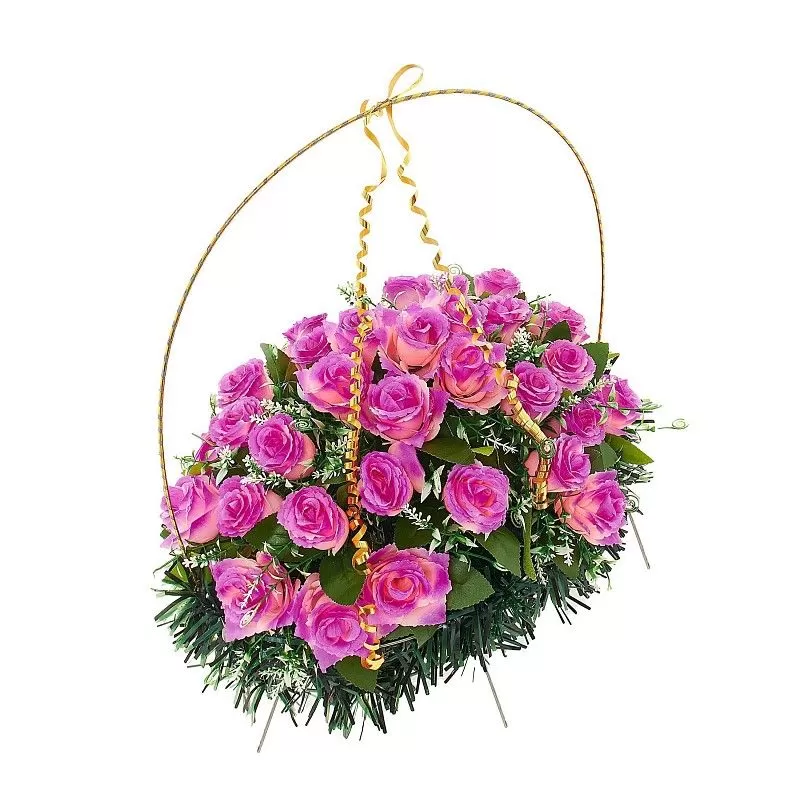 Изделие корзина овальная (розы) РК05505