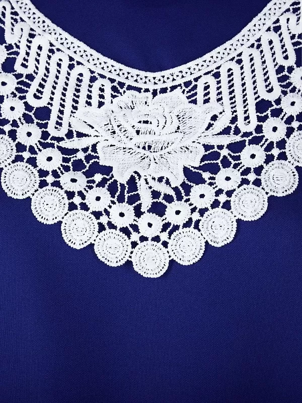 Платье женское с узорным воротом (цвет в ассортименте)