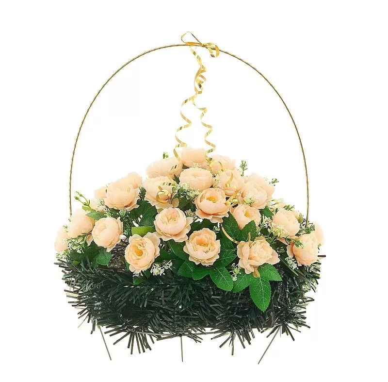 Изделие корзина овальная (пионы) РК05505