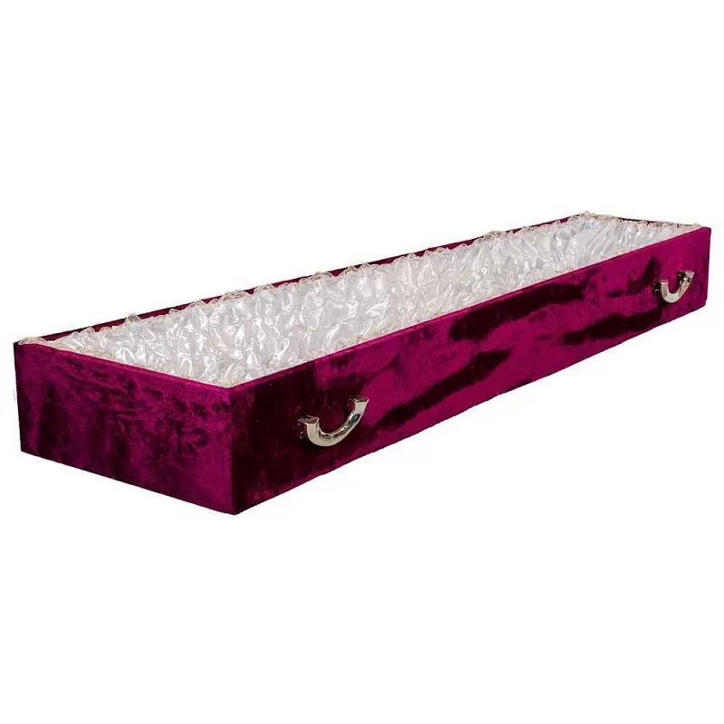 Гроб бархат СП стандарт (бордо)