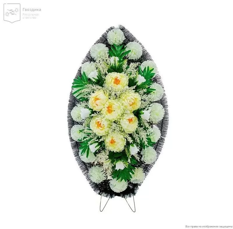 Венок средний Р10529 белый