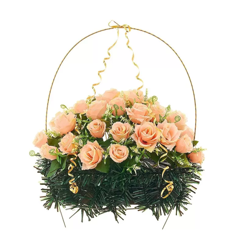 Изделие корзина овальная (розы) РК05505