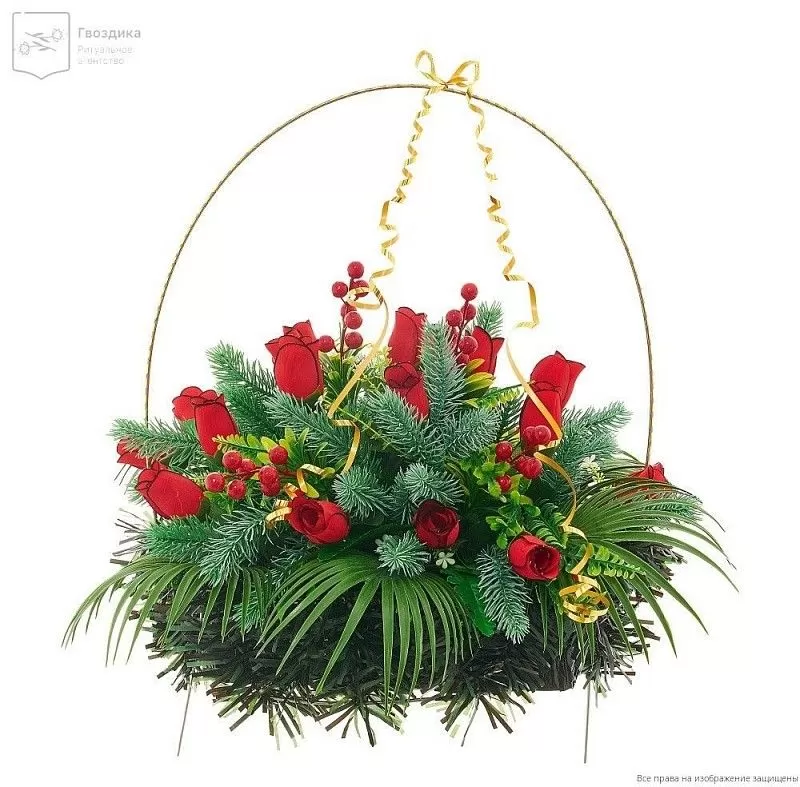 Изделие корзина овальная РК05505Е красный